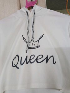 White Full Sleeved Hoodie