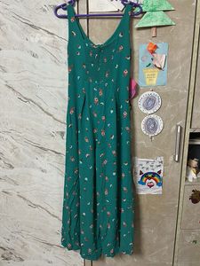 Floral Print Maxi Plazo Dress