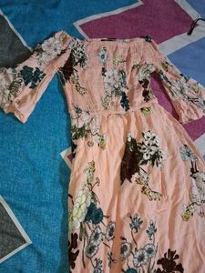 Floral Off-Shoulder Midi Dress