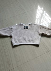 Waffle Knit Pullover Top