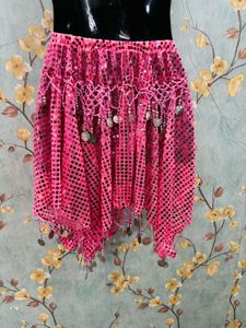 Asymmetrical Sequin Coin Skirt