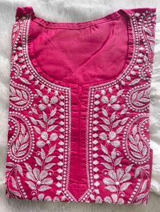 Pure Cotton Chicken Kari Kurta Set