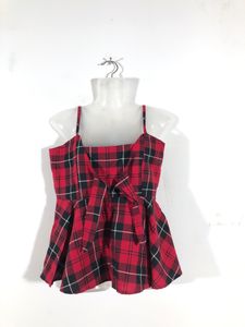 Red&amp;Black Checked Top(Women’s)