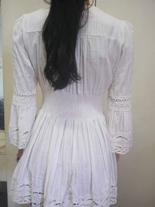 White Lace Detail Top