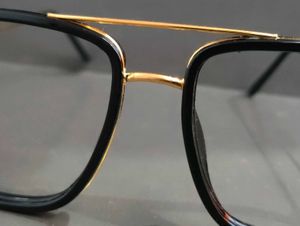 Spectacle Frame Black and Gold Color Edith Design