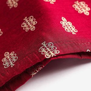 Kids Maroon&amp; Gold Kurta Dhoti Set