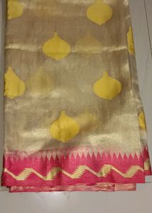Pattu Light Weight Saree With Stitched Blouse