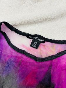 Vjntage Floral Mesh Top
