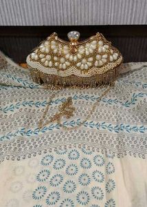 Elegant Beaded &amp; Rhinestone Clutch