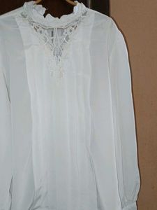 Vintage White Lace Blouse