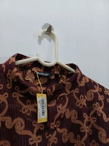 Kemaru Brand Kurta Chudidar Set (Maroon Pattern)