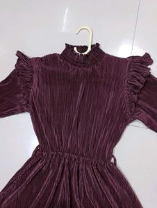 Elegant Pleated Midi Dress🎀🤌