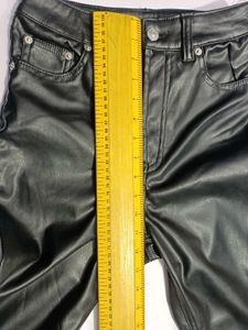 H&amp;M Black Leather Pants Sz  26-28 Excellent