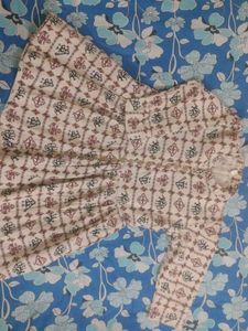 Cream Cotton Short Kurti