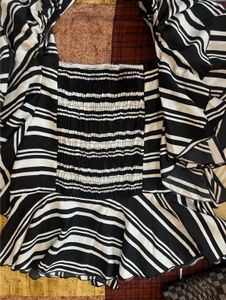 Striped Ruffle Sleeve Top