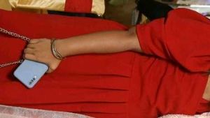 Red Colour Frok Shape Mini Dress