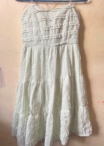 Cute mint green backless dress