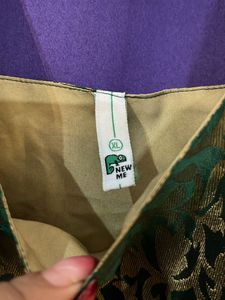 Green Brocade Corset Top For Women