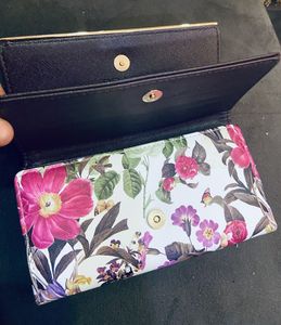 Prada Copy Floral Print Wallet