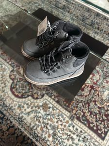 Boys Lace Up Boots (Charcoal Grey)
