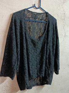 Oversized See-through Fashion Lace Top