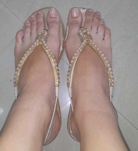 Pearl Embellished Flats