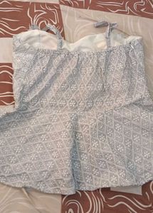 Patterned Smocked Top