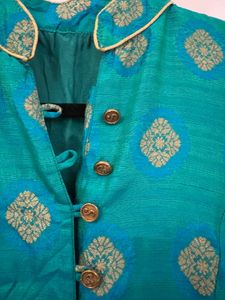 Elegant blue green suit