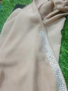 Beige Chiffon Scarf