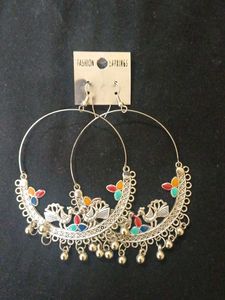 Colorful Peacock Earrings