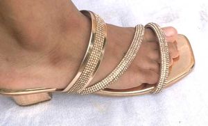 Gold Embellished Fera Sandals