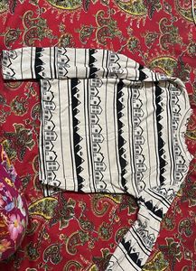 Patterned Long Sleeve Top
