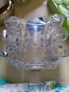 Glass Pitcher & 6 Glasses Set