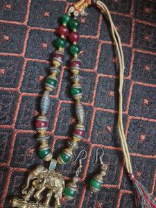 Elephant Oxidized Copper Stylish Jewellery Set