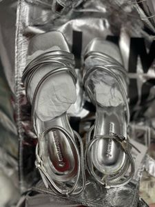 Silver Strappy Sandals