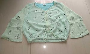 Beautiful Pastel Green Crop Top