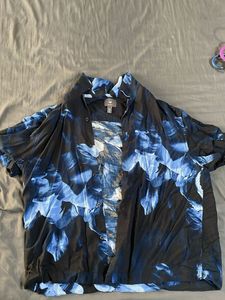 Floral Print Shirt Boxy Fit