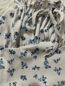 Floral Ruffle Crop Top
