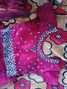 Pink Embellished Lehenga Set