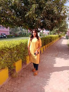 Yellow Print Kurti