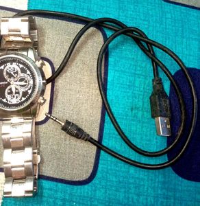 Men&#39;s Rechargeable Spy Analog Watch