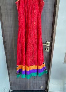 Red And Green Dress With Paijama Dupatta