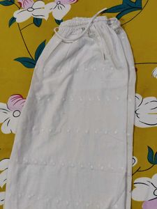 White Chicken Karo Pant Plazo