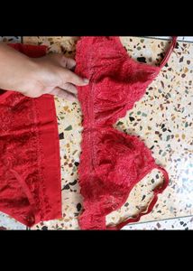 Red Lace Lingerie Set