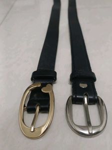 Pair Of 2 Women Leather Belts