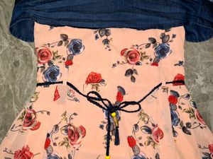 Peach Mini Dress With Jacket