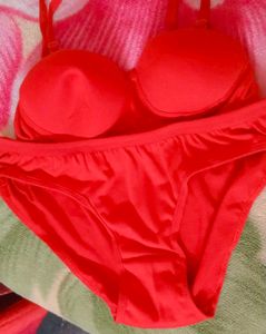 Red Bra & Panty Set