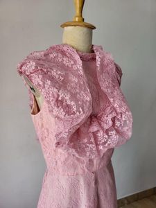 Pink Lace Maxi Dress