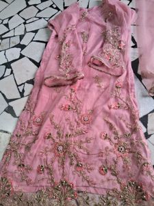 Pink Embroidered Kurta Set