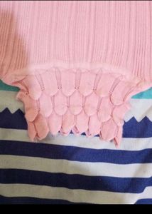Pink High Neck Top